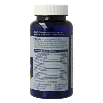 Vitakruid Glutazyme oa Spijsverteringsenzymen en L-Glutamine 90.00 Tabletten