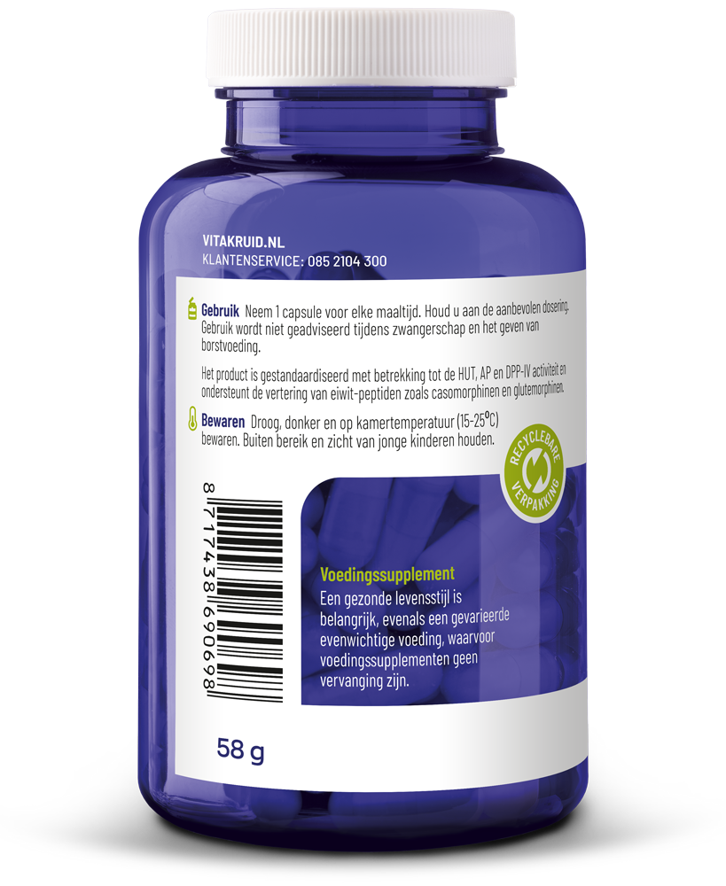 Vitakruid DPP-IV Ultimate BioCore Optimum Complete Enzymen 180 Vegetarische capsules