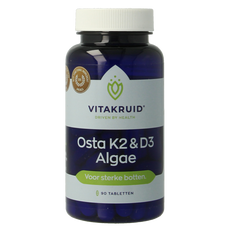 Vitakruid Osta K2 & D3 Algae met Calcium & Magnesium 90.00 Tabletten
