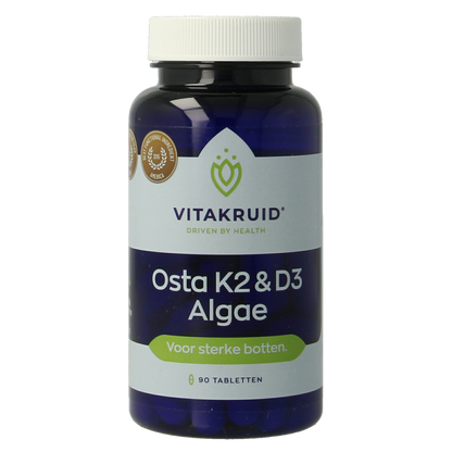 Vitakruid Osta K2 & D3 Algae met Calcium & Magnesium 90.00 Tabletten
