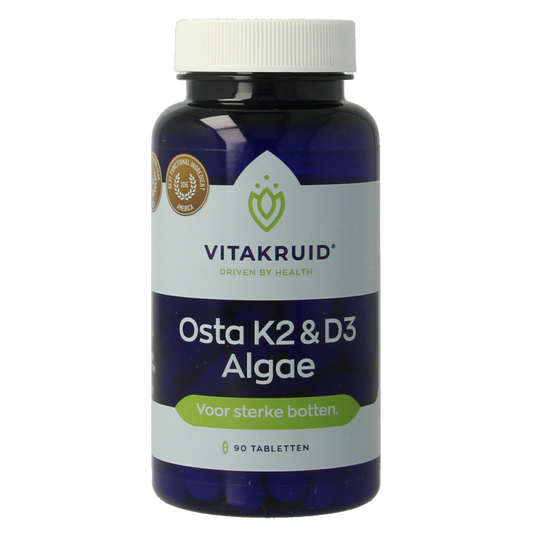 Vitakruid Osta K2 & D3 Algae met Calcium & Magnesium 90 Tabletten