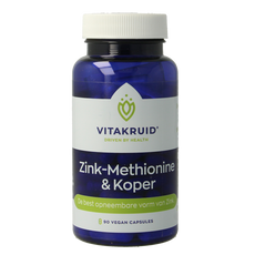 Vitakruid Zink Methionine & Koper Gluconaat 90.00 Vegetarische capsules