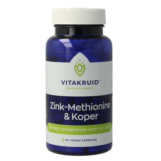 Vitakruid Zink Methionine & Koper Gluconaat 90 Vegetarische capsules