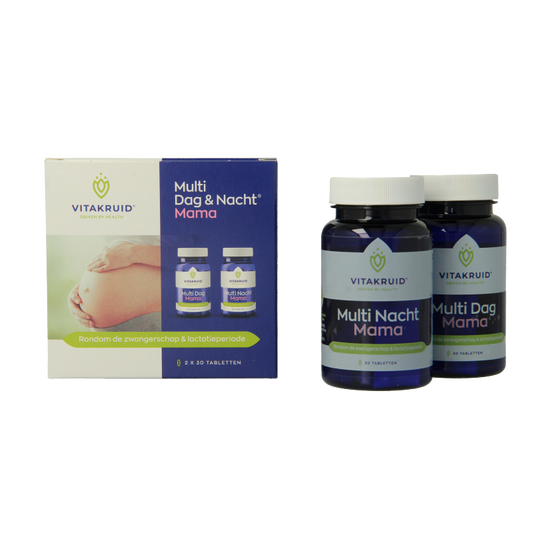 Vitakruid Multi Dag & Nacht Mama 100% Vegan 2 x 30 60 Tabletten