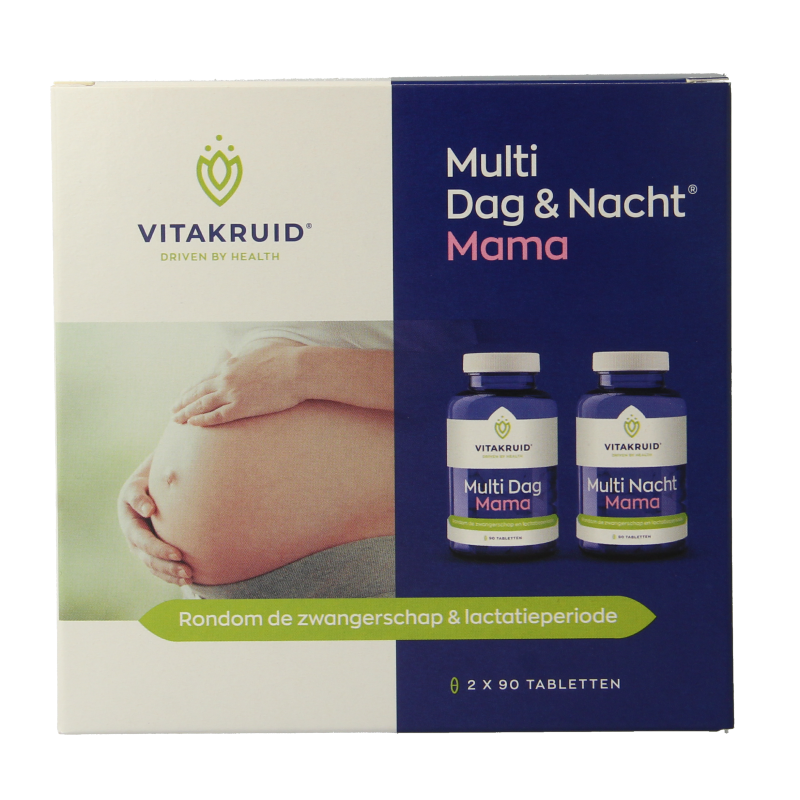 Vitakruid Multi Dag & Nacht Mama 100% Vegan 2 x 90 180 Tabletten