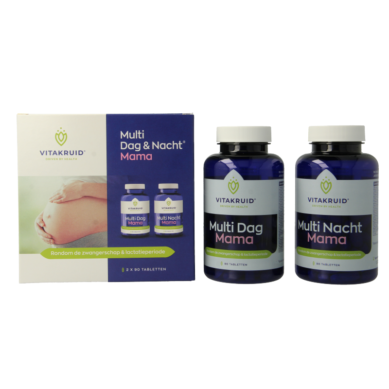 Vitakruid Multi Dag & Nacht Mama 100% Vegan 2 x 90 180 Tabletten