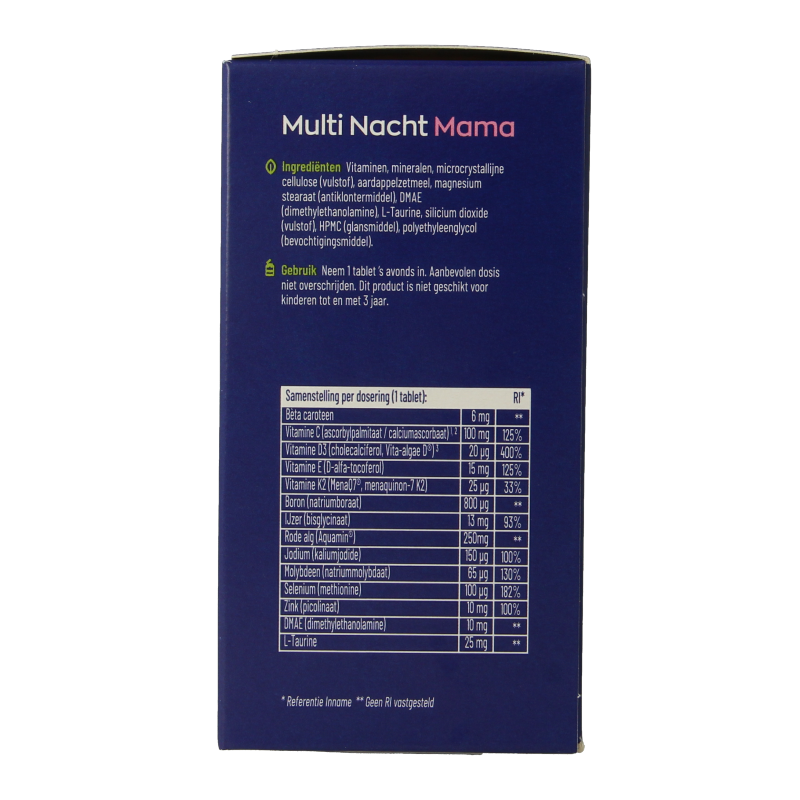 Vitakruid Multi Dag & Nacht Mama 100% Vegan 2 x 90 180 Tabletten