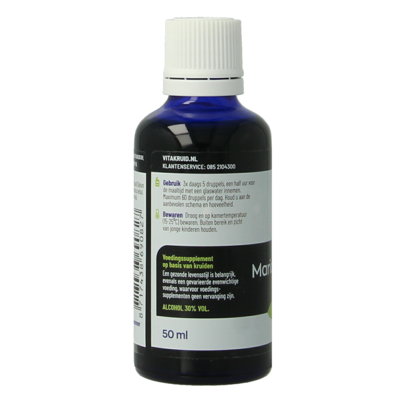 Vitakruid Mariadistel Complex tinctuur 1:5 met oa Artisjok 50 Milliliter