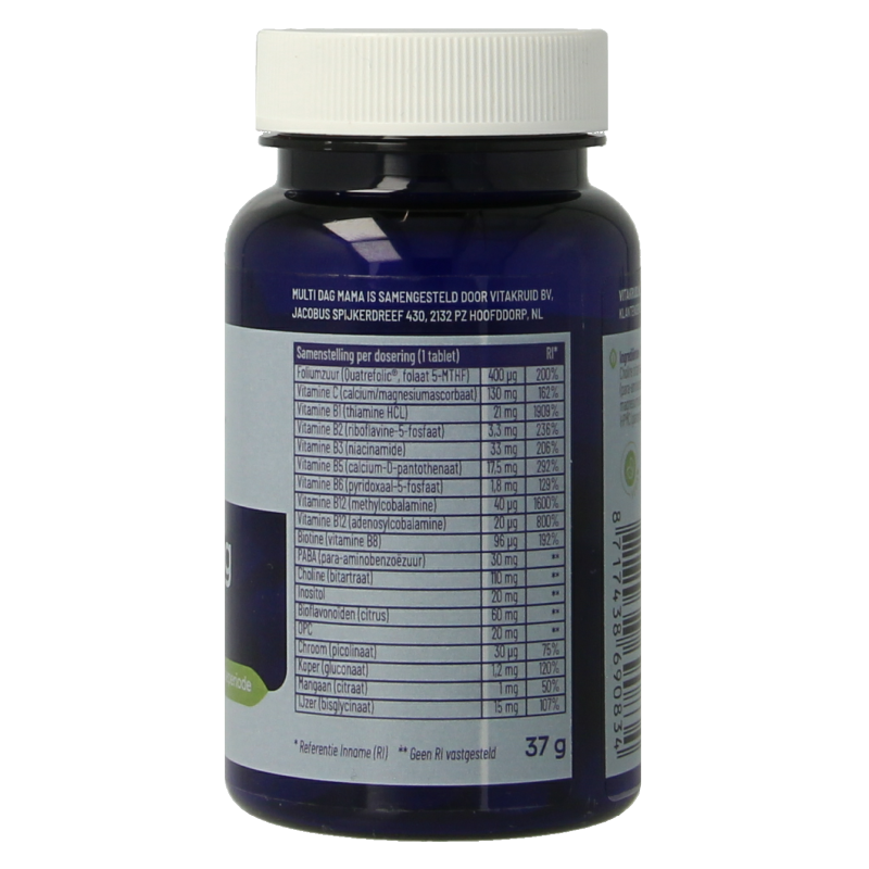 Vitakruid Multi Dag Mama 100% Vegan 30 Tabletten
