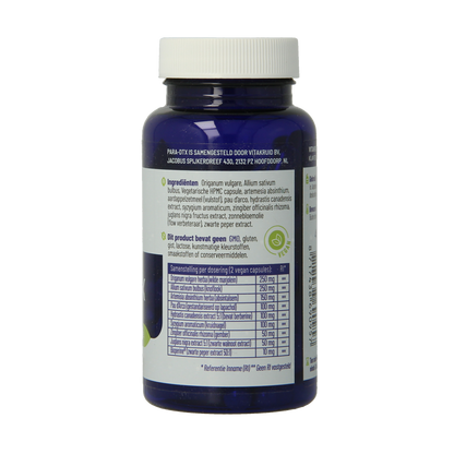 Vitakruid PARA DTX Kruidenformule oa Oregano & Knoflook 60.00 Vegetarische capsules