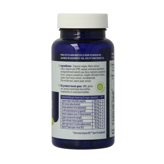 Vitakruid PARA DTX Kruidenformule oa Oregano & Knoflook 60.00 Vegetarische capsules