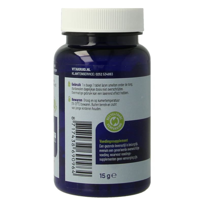 Vitakruid B12 5000 mcg Actief Methylcobalamine 60 Smelttabletten