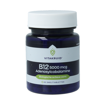 Vitakruid B12 5000 mcg Actief Adenosylcobalamine 60.00 Smelttabletten
