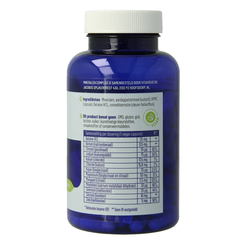 Vitakruid Mineralen Complex met 12 verschillende mineralen 90 Vegetarische capsules