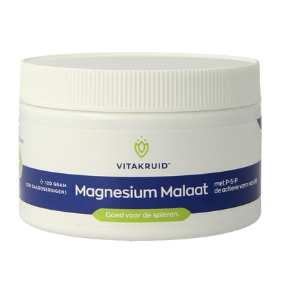 Vitakruid Magnesium Malaat met Vitamine B6 (P-5-P) 120.00 Gram
