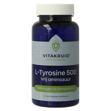 Vitakruid L-Tyrosine 500mg uit fermentatie 60 Vegetarische capsules