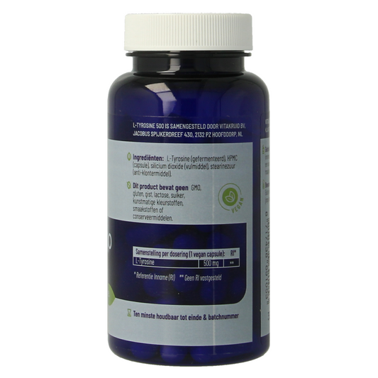 Vitakruid L-Tyrosine 500mg uit fermentatie 60.00 Vegetarische capsules