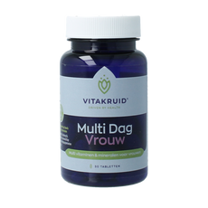 Vitakruid Multi Dag Vrouw 100% Vegan 30.00 Tabletten