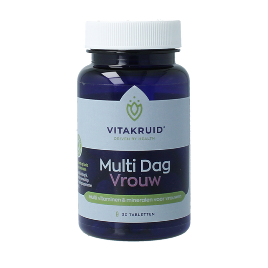 Vitakruid Multi Dag Vrouw 100% Vegan 30.00 Tabletten