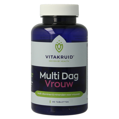 Vitakruid Multi Dag Vrouw 100% Vegan 90.00 Tabletten