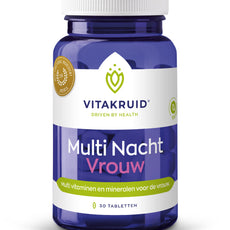 Vitakruid Multi Nacht Vrouw 100% Vegan 30.00 Tabletten