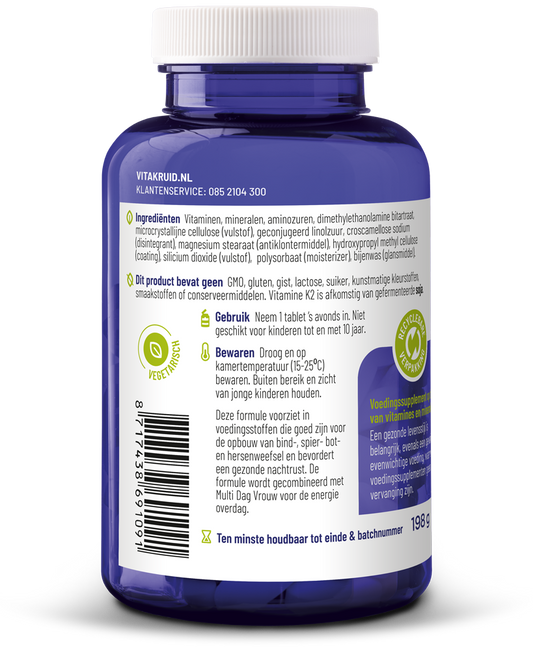 Vitakruid Multi Nacht Vrouw 100% Vegan 90 Tabletten