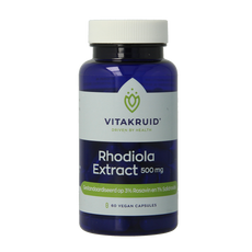 Vitakruid Rhodiola extract 500 mg 3% Rosavin 1% Salidroside 60.00 Vegetarische capsules