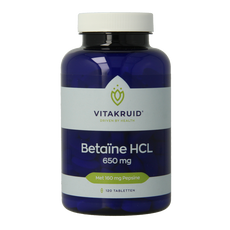 Vitakruid Betaine HCL 650mg & pepsine 160mg 120 Tabletten