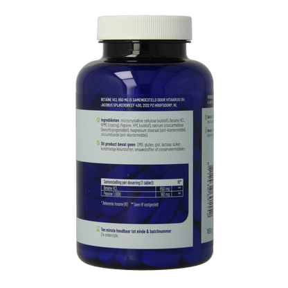 Vitakruid Betaine HCL 650mg & pepsine 160mg 120.00 Tabletten