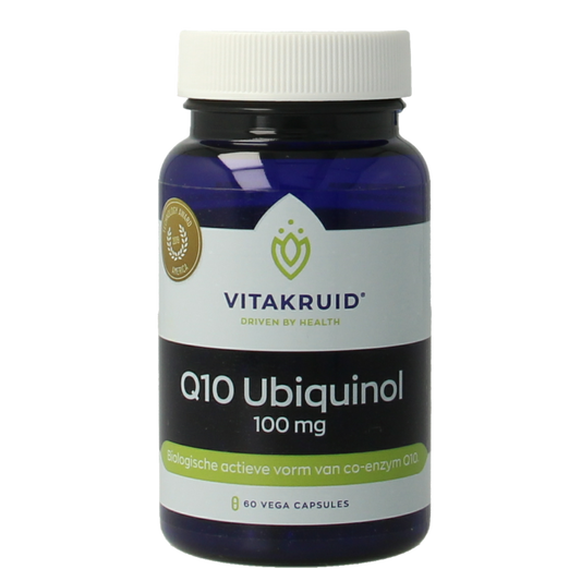 Vitakruid Co-enzym Q10 Ubiquinol actieve vorm Kaneka 100 mg 60 Vegetarische capsules