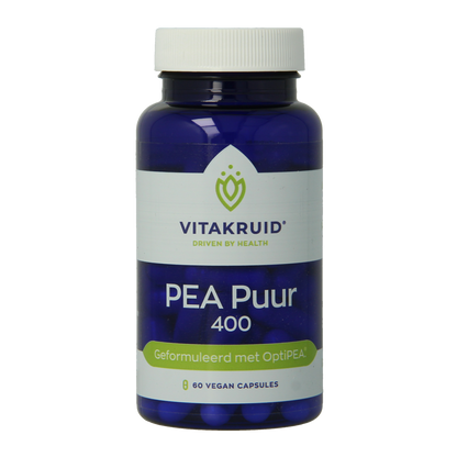 Vitakruid PEA Puur 400 OptiPEA Palmitoylethanolamide 60.00 Vegetarische capsules