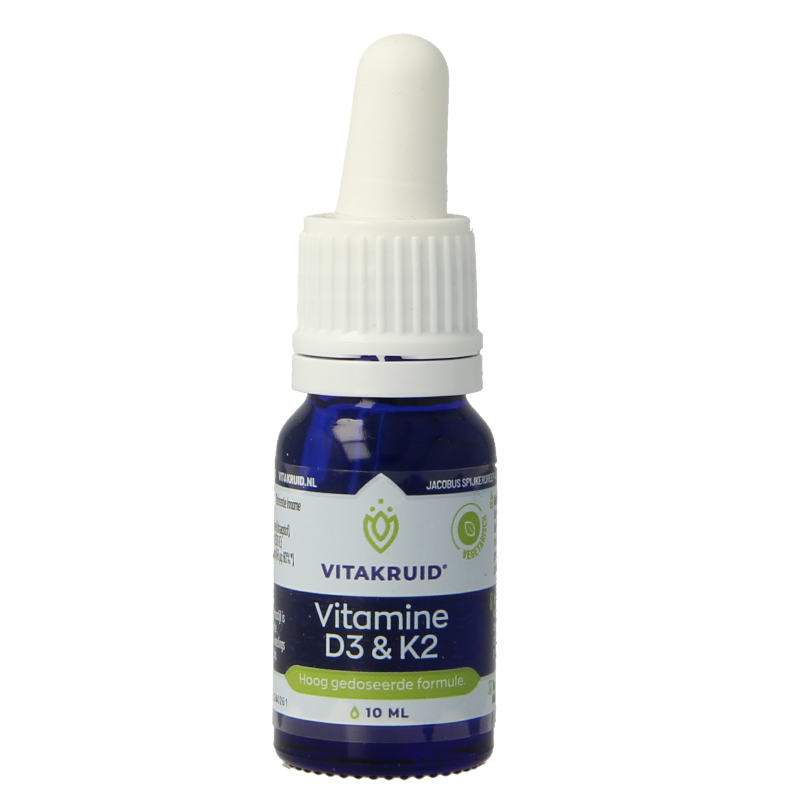 Vitakruid Vitamine D3 & K2 (MenaQ7) met druppelpipet 10 Milliliter