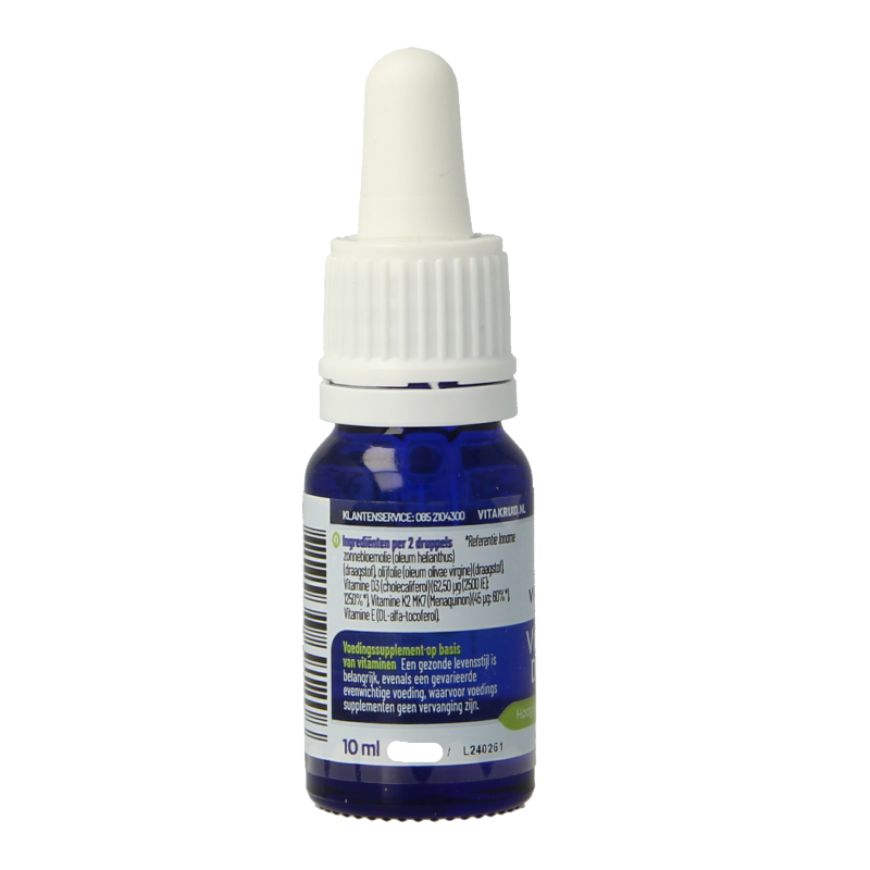 Vitakruid Vitamine D3 & K2 (MenaQ7) met druppelpipet 10 Milliliter