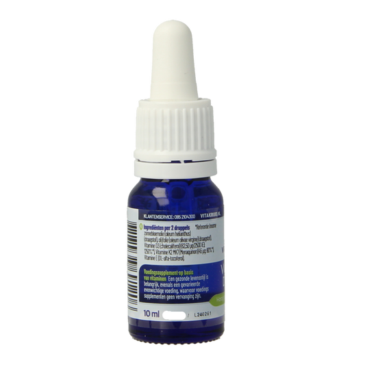Vitakruid Vitamine D3 & K2 (MenaQ7) met druppelpipet 10 Milliliter