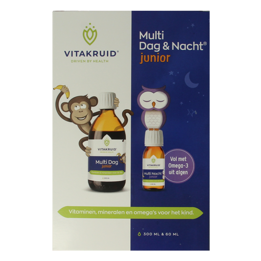 Vitakruid Multi Dag & Nacht Junior 100% Vegan 360 Milliliter