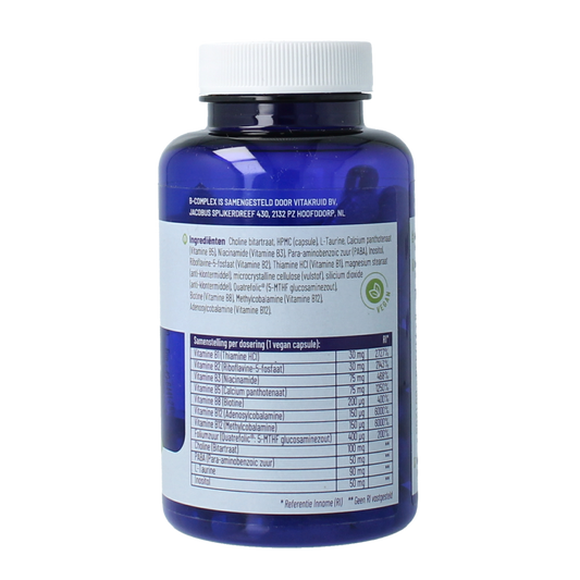 Vitakruid B-Complex actief zonder B6 90.00 Vegetarische capsules