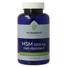 Vitakruid MSM 1000 mg > 99,9% zuiver + vitamine C 120 Tabletten
