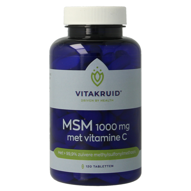 Vitakruid MSM 1000 mg > 99,9% zuiver + vitamine C 120 Tabletten