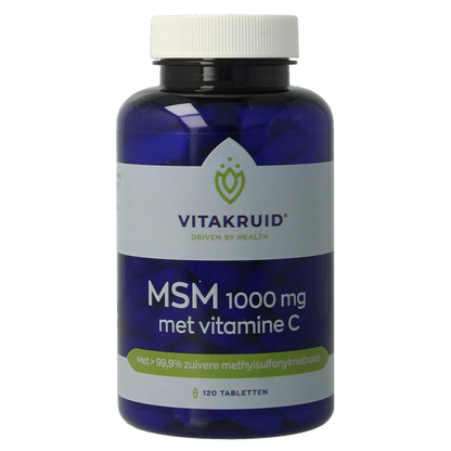 Vitakruid MSM 1000 mg > 99,9% zuiver + vitamine C 120.00 Tabletten