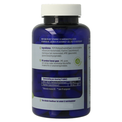 Vitakruid MSM 1000 mg > 99,9% zuiver + vitamine C 120.00 Tabletten