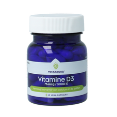 Vitakruid Vitamine D3 75 mcg / 3000 IE 60 Vegetarische capsules