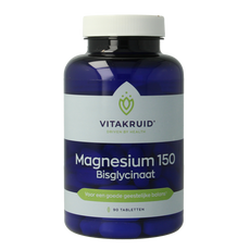 Vitakruid Magnesium 150 Bisglycinaat met 200mg L-Taurine 90.00 Tabletten