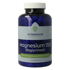 Vitakruid Magnesium 150 Bisglycinaat met 200mg L-Taurine 180.00 Tabletten