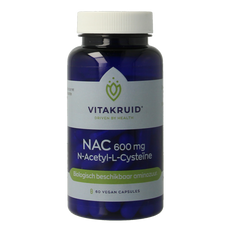 Vitakruid NAC 600mg N-Acetyl-L-Cysteine 60.00 Vegetarische capsules