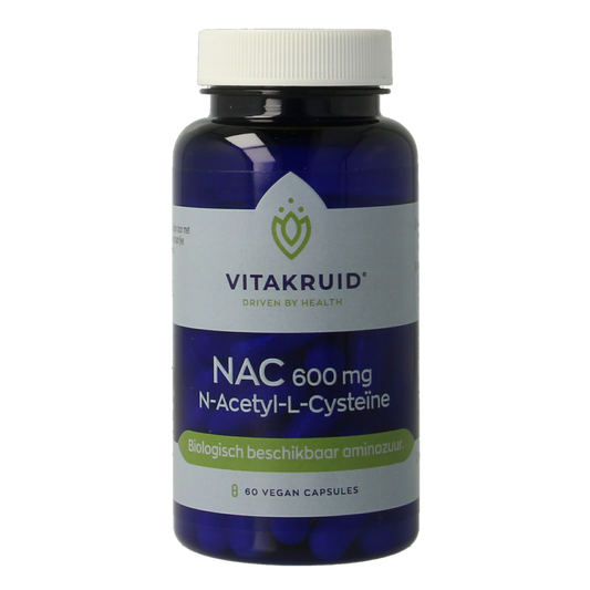 Vitakruid NAC 600mg N-Acetyl-L-Cysteine 60.00 Vegetarische capsules