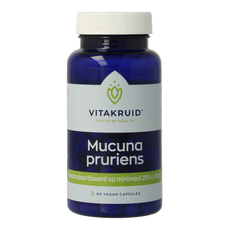Vitakruid Mucuna pruriens 400mg minimaal 25% L-Dopa 60.00 Vegetarische capsules