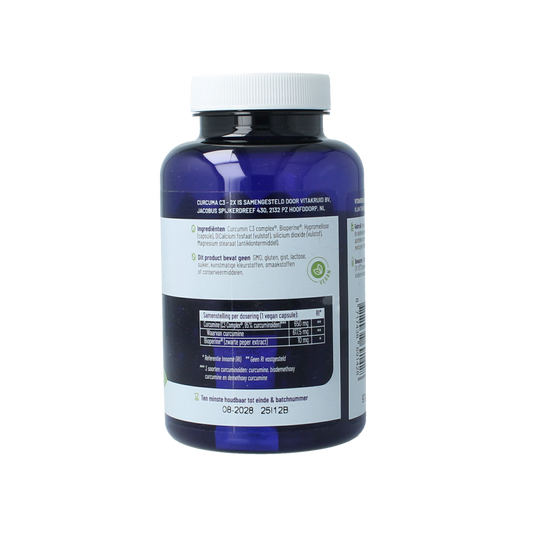 Vitakruid Curcuma C3-2X (95%  curcuminoiden) met Bioperine 120.00 Vegetarische capsules