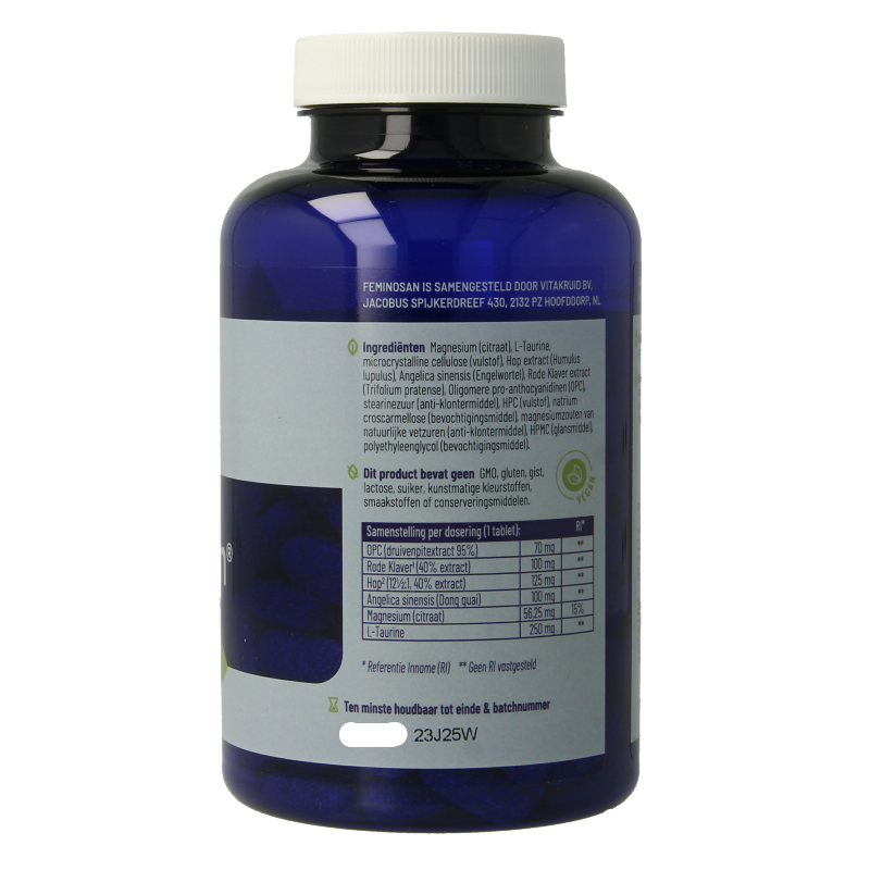 Vitakruid Feminosan Overgang complex oa Rode klaver & Hop 180 Tabletten