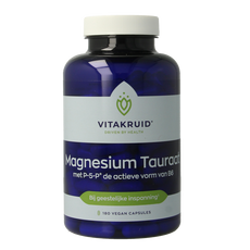 Vitakruid Magnesium Tauraat met Vitamine B6 (P-5-P) 180 Vegetarische capsules