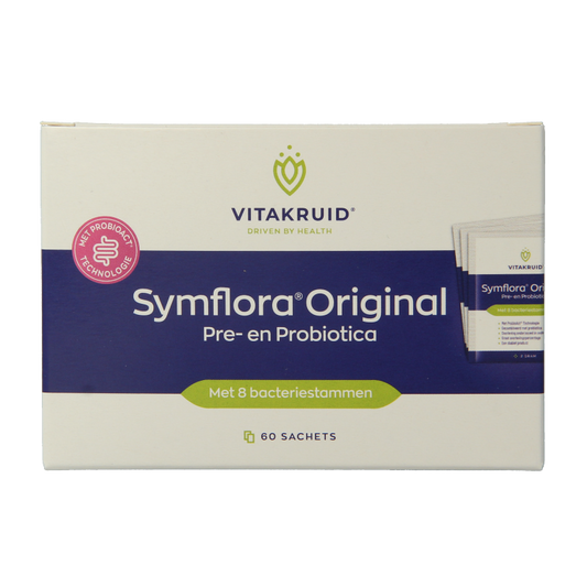 Vitakruid Symflora Original Pre- en Probiotica 8 stammen 60 Sachets